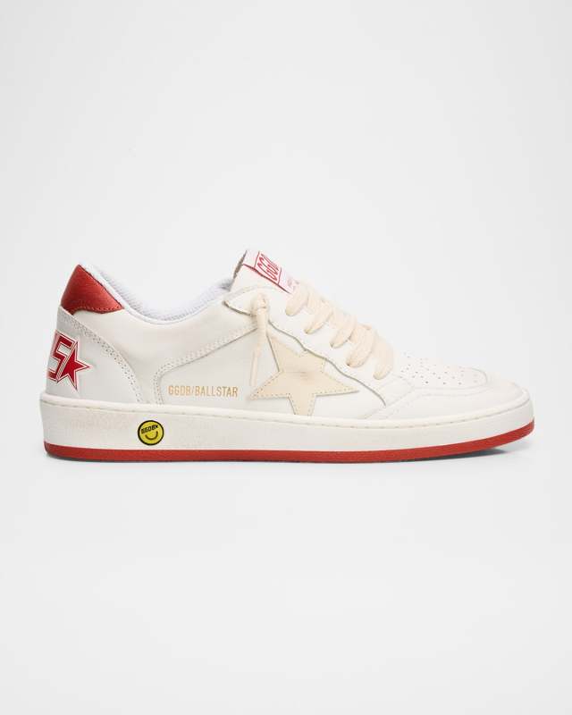 Kid's Ball Star Leather Sneakers, Toddler/